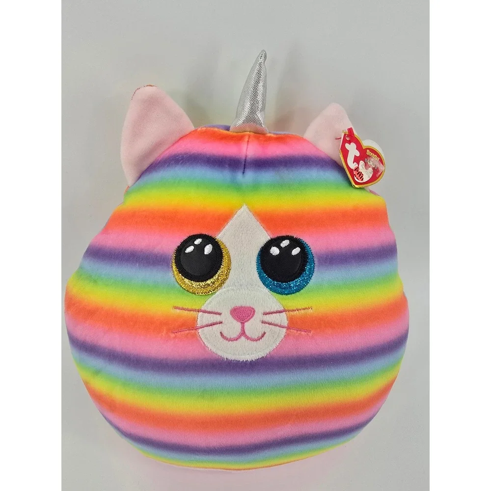 Ty Squish-a-Boos Heather Cat Unicorn Rainbow Plush 11 Inch Stuffed Animal 2021
